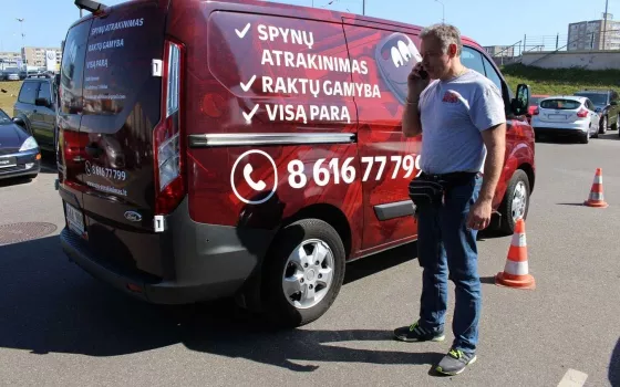 Į vietą galime atvykti su mobilia įranga
